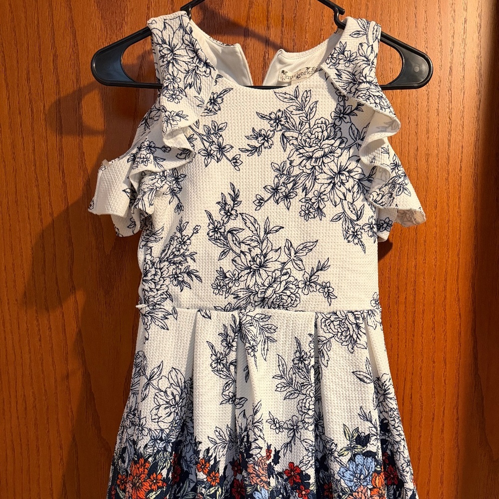 Knit Works Girls Floral Dress – Size 14